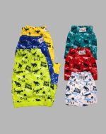 جنس زیرپوش: پنبه جنس شورتک: پنبه طرح زیرپوش: چاپی طرح شورتک: چاپی مدل یقه : گرد آستین: رکابی سایز بندی: 3-4 5-6 7-8 9-10-11-12-13-14 رنگ بندی: طوسی، یشمی، آبی، سبز، زرد، فیروزه ای