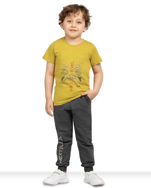 ست راحتی پسرانه نخی طرح game سیلکا