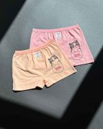 شورت دخترانه پادار گربه جیبی سیلکا