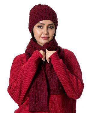شال و کلاه زمستانی زنانه سیلکا مدل صحرا