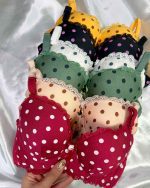 سوتین زنانه خالدار فنردار سیلکا