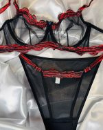 ست شورت و سوتین توری زنانه تورگاز