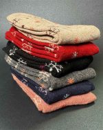 جوراب زنانه پشم مدل ستاره برف سیلکا