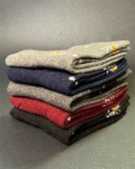 جوراب زنانه پشم مدل گل سیلکا