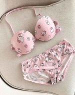 ست شورت و سوتین زنانه کیتی جلو بازشو