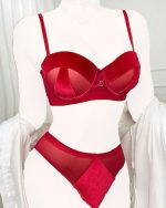 ست شورت و سوتین مخملی فانتزی