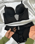 ست شورت و سوتین پلانچ جکدار