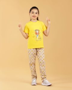 ست راحتی دخترانه نخی دوچرخه سوار سیلکا