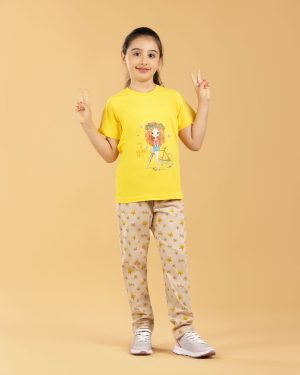 ست راحتی دخترانه نخی دوچرخه سوار سیلکا