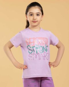 تیشرت نخی دخترانه smart اوت لت