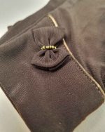 دستکش زنانه ریون نیم انگشت قهوه ای سیلکا