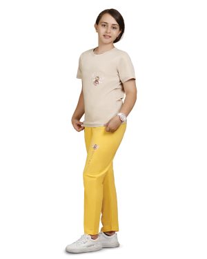 ست لباس راحتی دخترانه سیلکا طرح زنبور