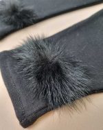 دستکش زنانه ترمال سموری مشکی سیلکا