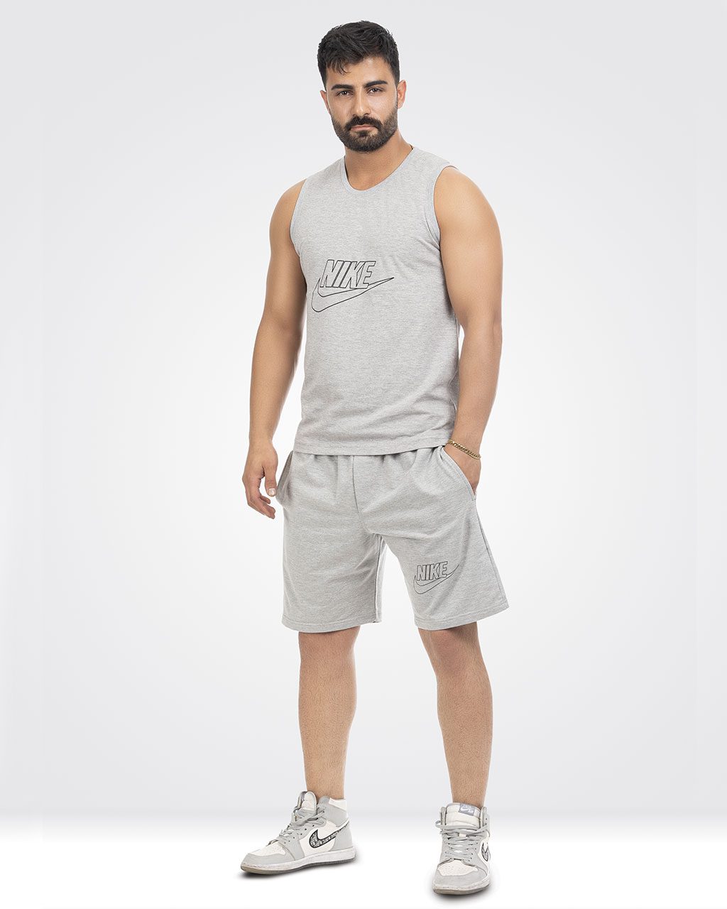 set rahati nike-09-m (2) ست راحتی مردانه نخی nike ملانژ