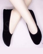 پاپوش زنانه جیر مشکی ساده