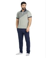 ست راحتی نیم آستین مردانه طرح 6 ضلعی سیلکا