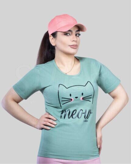 تیشرت زنانه طرح گربه