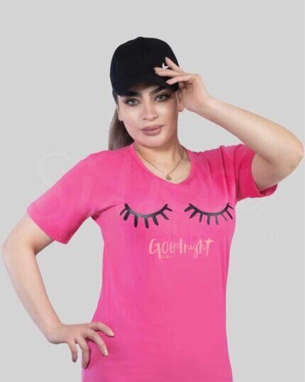 تیشرت زنانه طرح چشمک