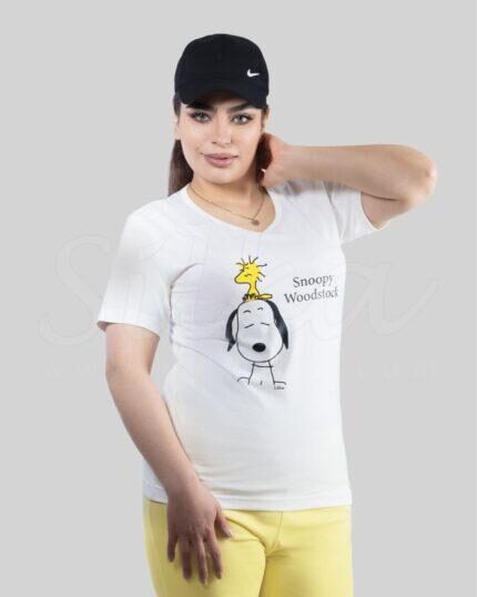 تیشرت زنانه طرح سگ