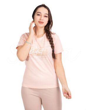 تیشرت زنانه چاپی نیم آستین