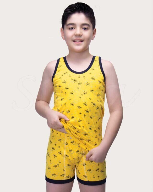 ست زیر پوش پسرانه طرح نخل