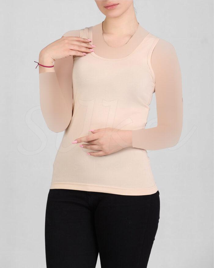 تاب زنانه رکابی پنبه لاکرا کرم