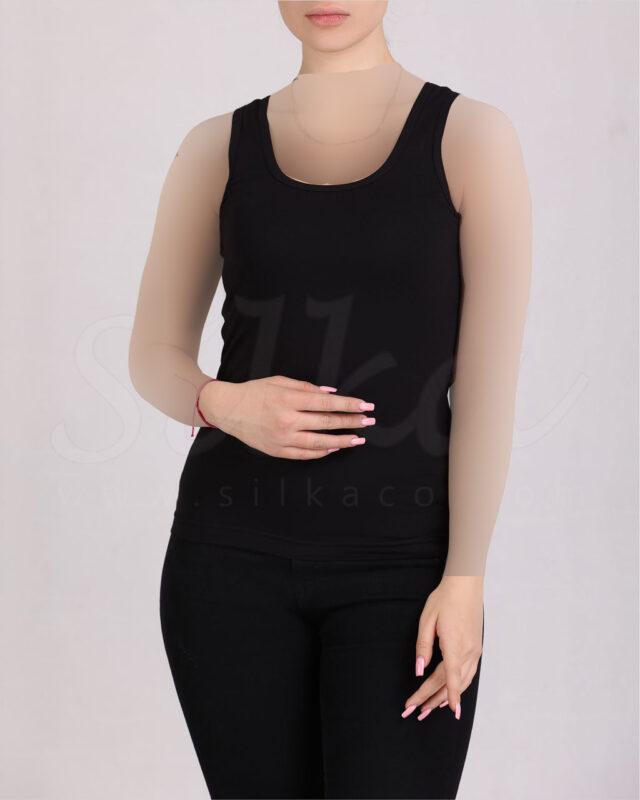 تاپ زنانه رکابی پنبه لاکرا مشکی