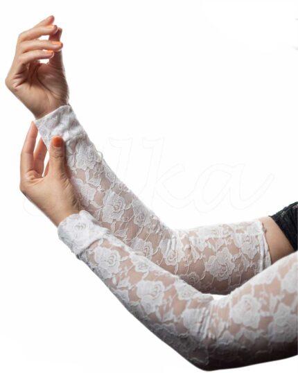 ساق دست گیپور بلند سفید
