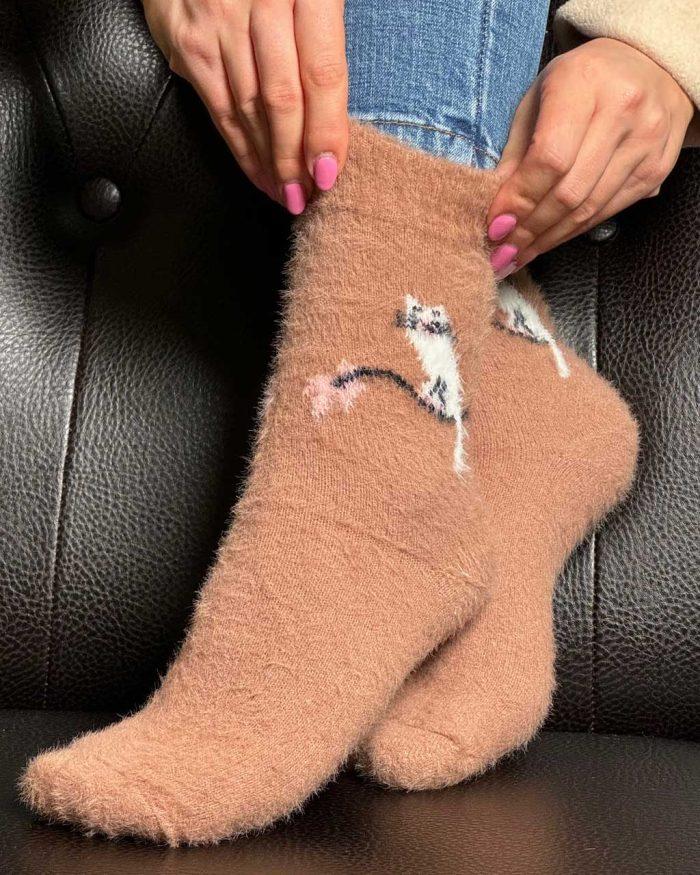 جوراب زنانه موهر مدل گربه زمستانی