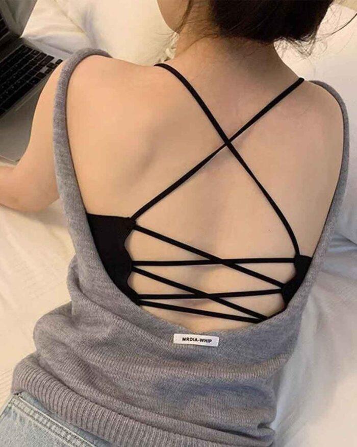 نیم تنه زنانه لیزری پشت بند دار