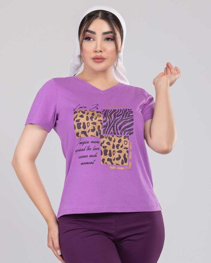 تیشرت زنانه نخی spread اوت لت