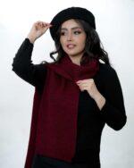 شال گردن زنانه کاموا ساده سیلکا