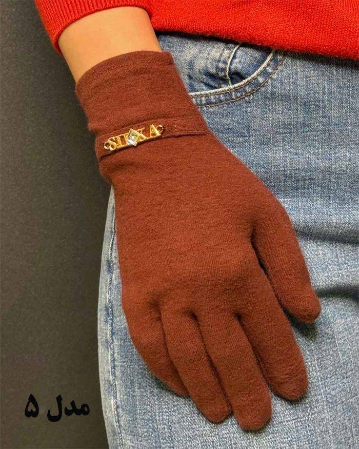 دستکش ترمال سگک دار قهوه ای