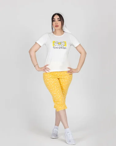 ست راحتی زنانه نیم آستین پاپاتیا سیلکا