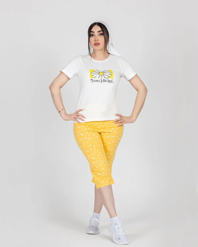 ست راحتی زنانه نیم آستین پاپاتیا سیلکا