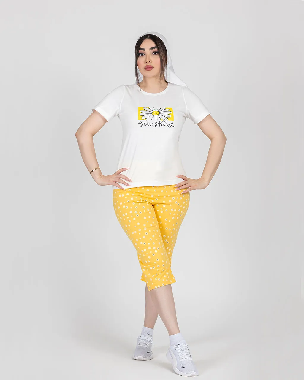 ست راحتی زنانه نیم آستین پاپاتیا سیلکا