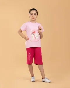 ست راحتی دخترانه توت فرنگی سیلکا