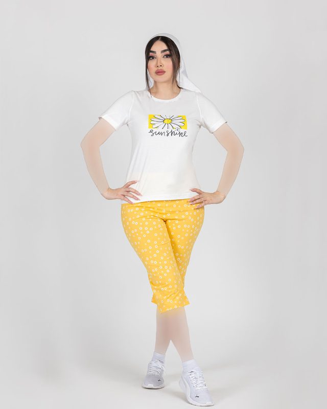 ست راحتی زنانه نیم آستین پاپاتیا سیلکا