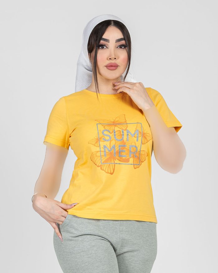 تیشرت زنانه نخی طرح بهناز اوت لت سیلکا