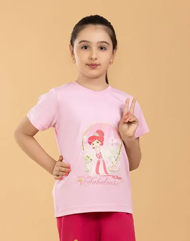ست راحتی دخترانه توت فرنگی سیلکا
