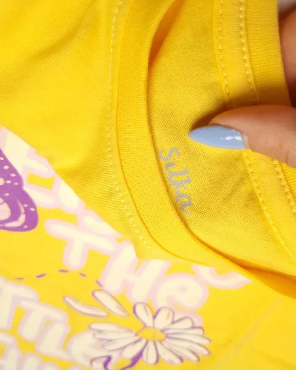ست راحتی دخترانه نیم آستین little سیلکا