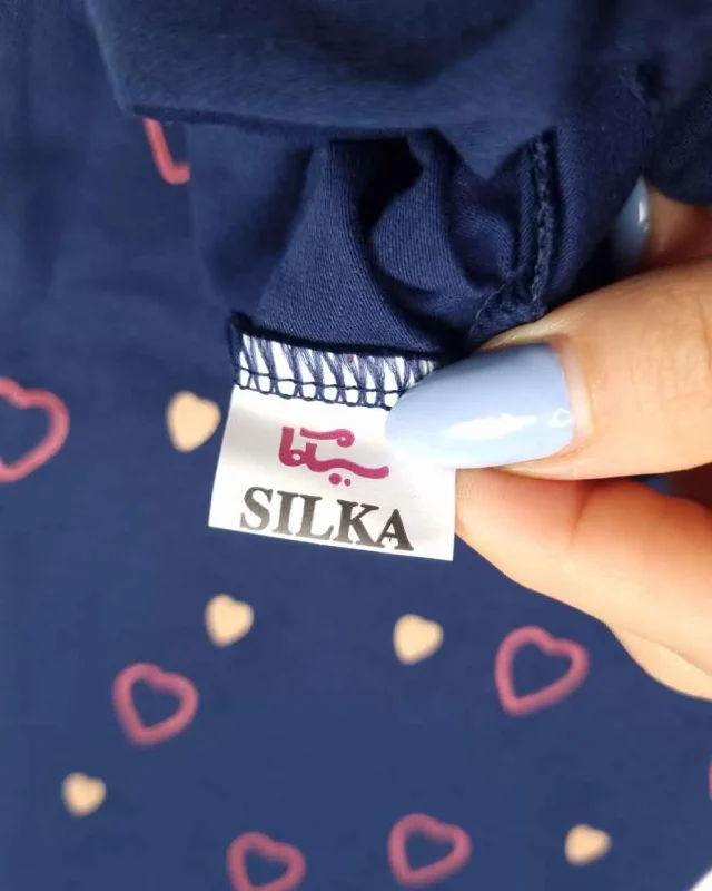 ست راحتی دخترانه نیم آستین wonder سیلکا