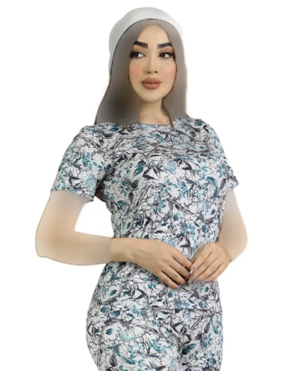 تیشرت زنانه نخی طرح آلاله اوت لت سیلکا