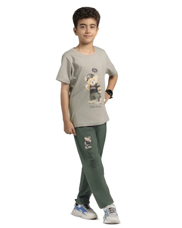 ست لباس راحتی پسرانه سیلکا طرحArmy