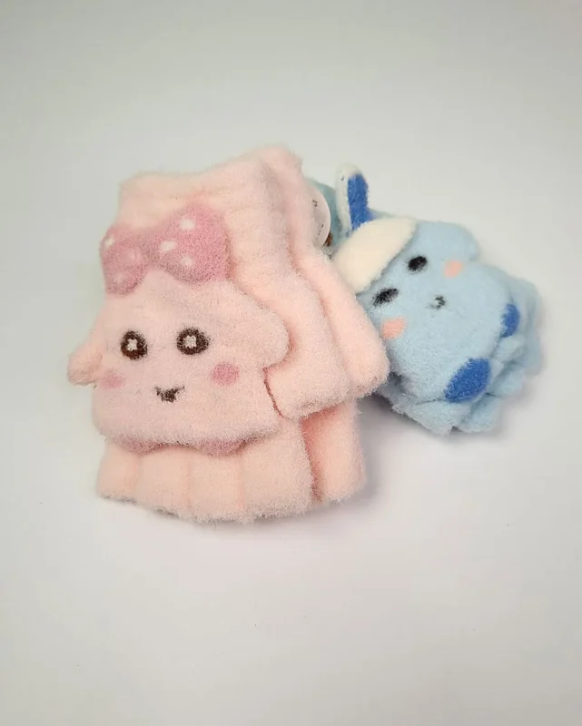 دستکش بچه‌گانه بافت موهر فانتزی مدل ستاره