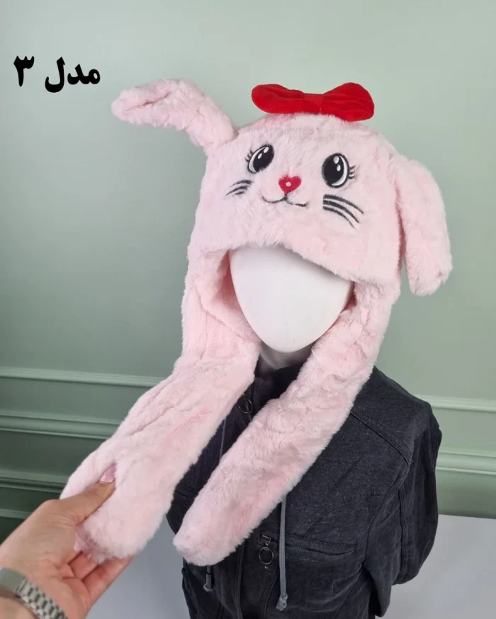کلاه بچه‌گانه زمستانی پمپی توخز طرح گربه
