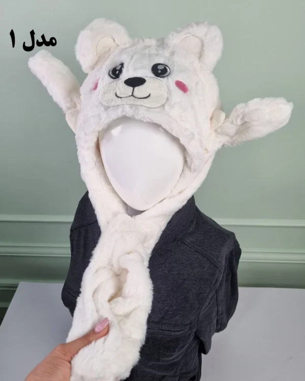 کلاه بچه‌گانه زمستانی پمپی توخز طرح خرس