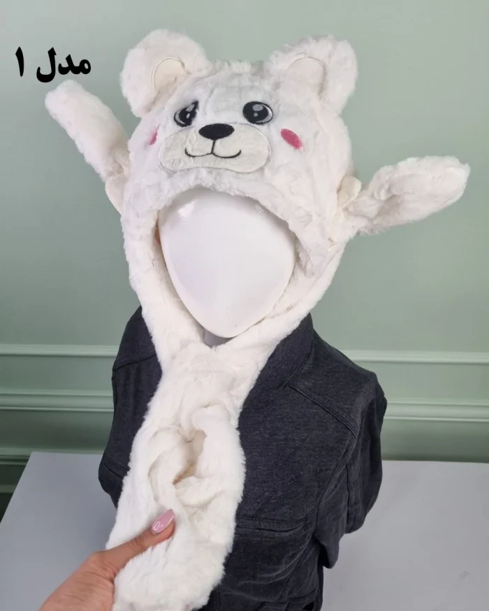 کلاه بچه‌گانه زمستانی پمپی توخز طرح خرس