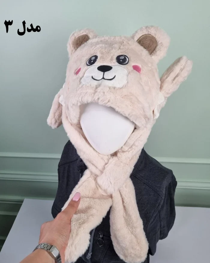 کلاه بچه‌گانه زمستانی پمپی توخز طرح خرس