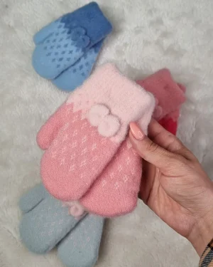 دستکش بچه‌گانه تک انگشتی بافت موهر فانتزی مدل سایمون